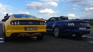 Ford Mustang (2015) 2.3 R4 EcoBoost vs 5.0 V8 engine sound comparison | ExoticCars.pl