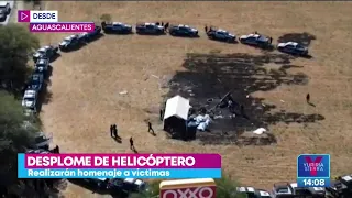 Alistan homenaje a víctimas del desplome de un helicóptero en Aguascalientes | Noticias con Yuriria