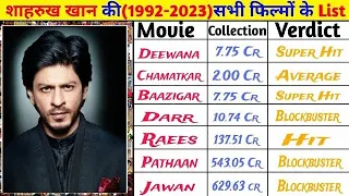 Sharukh Khan 1992 2023 All movie list and collection   Shahrukh Khan hit and flop movies List