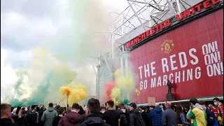 Manchester United fans storm Old Trafford stadium in anti-Glazer protest