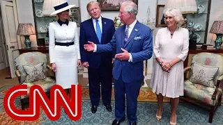 President Trump meets Prince Charles for tea