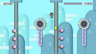 Mario Kaizo Icetic Winter #kaizo #shorts #mariomaker2