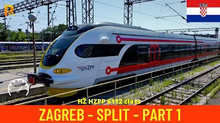 Cab ride Zagreb - Split Part 1 to Oštarije - Croatian Railways - train drivers view 4K