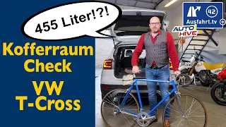 Kofferraum-Check: VW T-Cross - was passt in den Kofferraum? Fahrrad? Leiter? Koffer? Taschen?