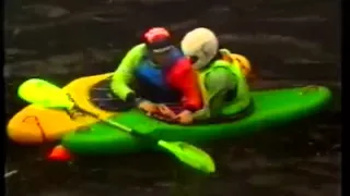 Shaun Baker and friends 1980's classic Welsh waterfall kayaking