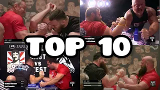 TOP 10 Armwrestling Matches of East vs West