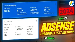 Adsense Loading New Method 2024 With New Update || Live Proof || Hotline With Usama