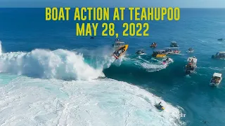 Boat incident at Teahupoo - Drone action - May 28, 2022