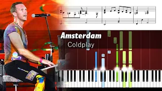 Coldplay - Amsterdam - Accurate Piano Tutorial with Sheet Music