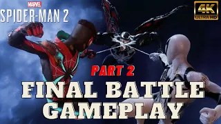 SPIDERMAN V'S VENOM  BOSS FINAL BATTLE  ( PART 2 )Marvel Spiderman 2 PS5 Gameplay #viral #gaming