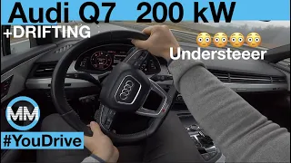 Audi Q7 3.0 TDI Quattro 200 kW POV Test Drive + Acceleration 0-200 km/h