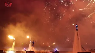 True amazing water show with fire