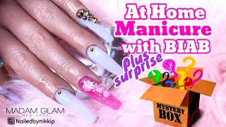 At Home Manicure with MADAM GLAM BIAB | Easy Builder Gel Nails + Surprise Giveaway 🤫