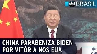 China parabeniza Biden por vitória nas eleições presidenciais nos EUA | SBT Brasil (13/11/20)