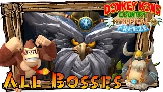 Donkey Kong Country Tropical Freeze - All Bosses (No Damage) Hard Mode Boss Rush