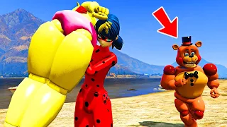 LADY BUG Robbery TOY CHIKU Freddy sleeping ANIMATRONIC ADVENTURES GTA 5 FNAF MODS Multi Pulti 4K