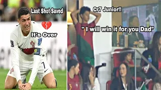 Cristiano Ronaldo Last Shot Saved😰 & CR7 Junior Reacts💔🇵🇹🙏|Georgina watching👀|#cr7 #cr7fans #viral