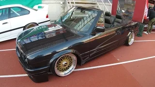 BMW E30 Cabriolet 3-series facelift tuning show car black colour the 3 walkaround bbs wheels K1333