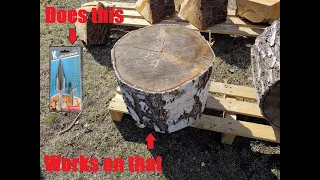 Wood splitter drill test