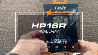 Fenix HP16R Headlamp Operational Demonstration Video