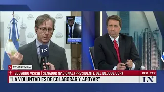 Eduardo Vischi, senador nacional (presidente bloque UCR): "La voluntad es de colaborar y apoyar"