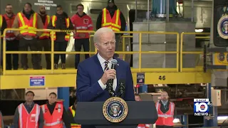 Biden promotes start of railroad reconstruction project in new Bipartisan Infrastructure Law