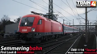 First Look Semmeringbahn : Wiener Neustadt - Mürzzuschlag : Train Sim World 4 [4K 60FPS]