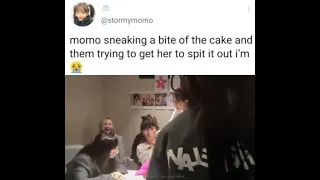 Momo split it out! (dahyun os: sana is sooo loud)
