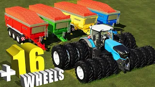 KING OF TRACTORS! TOMATO HARVEST AND TRANSPORT WITH +16 WHEEL FENDT TRACTOR! Farming Simulator 19