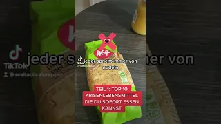 Teil 1: Top 10 ungekühlt haltbare KRISENLEBENSMITTEL aus dem Supermarkt die du sofort essen kannst