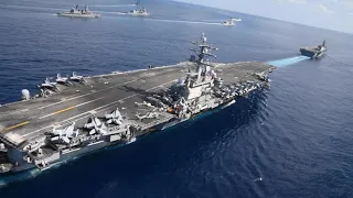 USS Ronald Reagan Carrier Strike Group Joins Japan Maritime Self-Defense Force During Keen Sword 21.