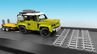 Land Rover Defender VS Rails / Lego Technic CRASH Test