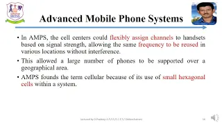 Intorduction to Advanced Mobile Phone Systems (AMPS)