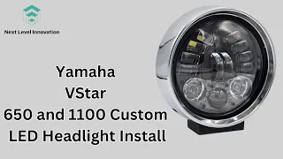 Yamaha VStar 650 and 1100 Custom LED Headlight Install