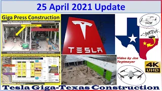 Tesla Gigafactory Texas 25 April 2021 Cyber Truck & Model Y Factory Construction Update (08:00AM)