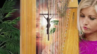 Relaxing Harp Hymn Music  🙏 I Stand Amazed Hymn 🙏 Heavenly Harp Instrumental 🙏 Christian Harp Music