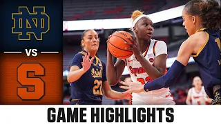 Notre Dame vs. Syracuse Game Highlights | 2023-24 ACC Women’s Basketball