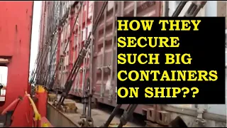 That’s is How Container Are Secured On Merchant Ship | Container Securing Arrangement