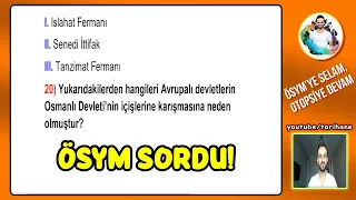 8) Osmanlı Devleti Dağılma Dönemi Soru Çözümü - KPSS Tarih 2024