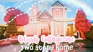 Blush Cottagecore Aesthetic Two Story Family Home Speedbuild and Tour - iTapixca Builds