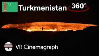 📽 360° Cinemagraphs: Midnight At The Door To Hell | Darvaza, Turkmenistan 🇹🇲