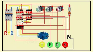 reverse forward dol starter indicator wiring