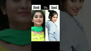 vijay tv serial actress traditional look vs modern look reel vs real look #shorts #vijaytv #actress