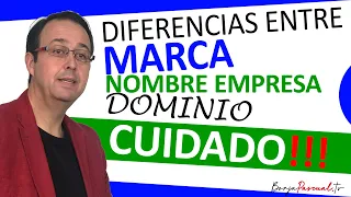 🟧🟨🟩 Diferencias entre MARCA | NOMBRE EMPRESA | DOMINIO, no confudir!!, como hago REGISTRO DE MARCA?