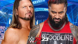 JIMMY USO vs AJ STYLES | WWE 2K23