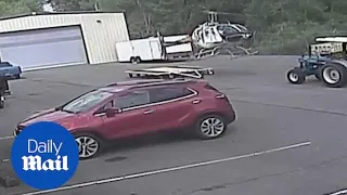 Surveillance video shows Little Rock helicopter accident