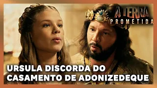 A TERRA PROMETIDA: Ursula discorda do casamento de Adonizedeque e Ulá