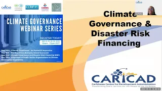 CARICAD Webinar: Climate Governance and Disaster Risk Financing