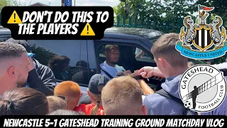 Newcastle 5-1 Gateshead - CRAZY fan support at the training ground !!!!!