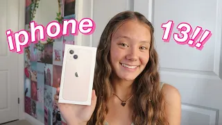 unboxing the pink iphone 13!!